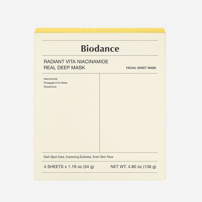 Biodance - Máscara Radiant Vita Niacinamide Real Deep Mask (COMPRE 3 LEVE 4)