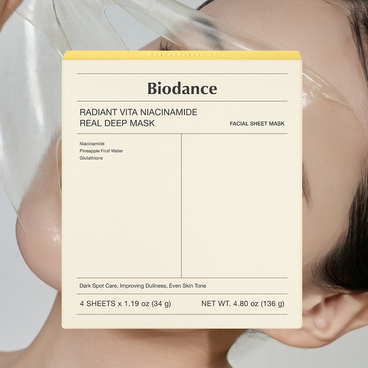 Biodance - Máscara Radiant Vita Niacinamide Real Deep Mask (COMPRE 3 LEVE 4)